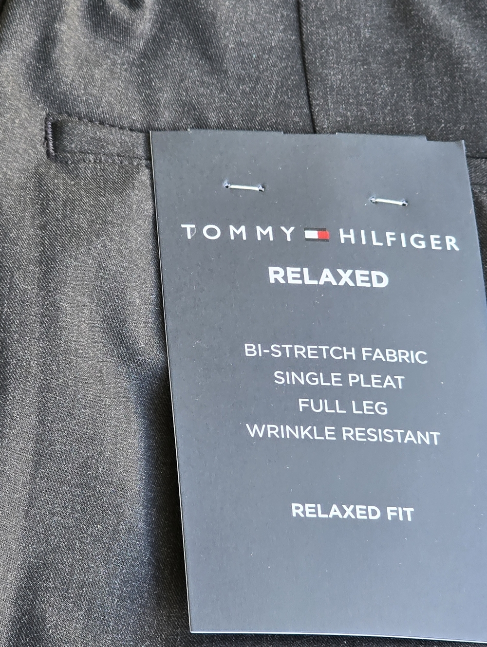 Tommy Hilfiger Mens Dress Pants 32x30 Charcoal Wrinkle Free Career NWT $95 - Picture 3 of 7